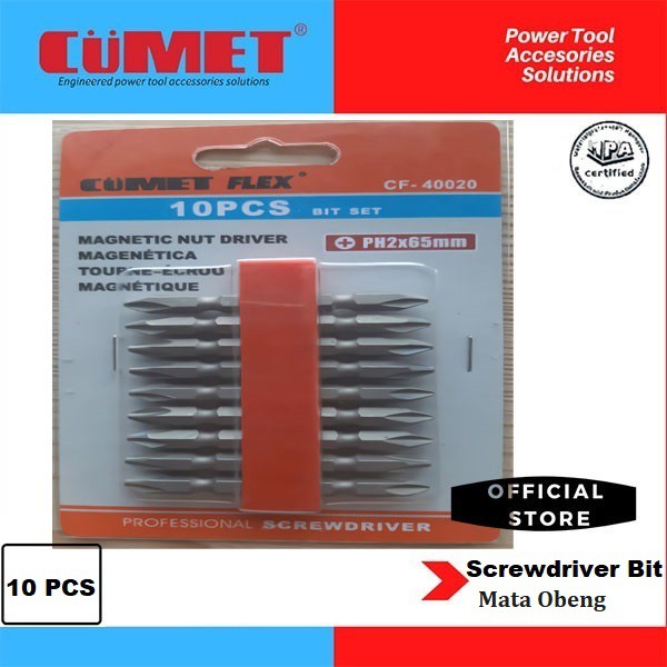 Cumet Flex- Screwdriver Bit/Mata Obeng Set 10 Pcs