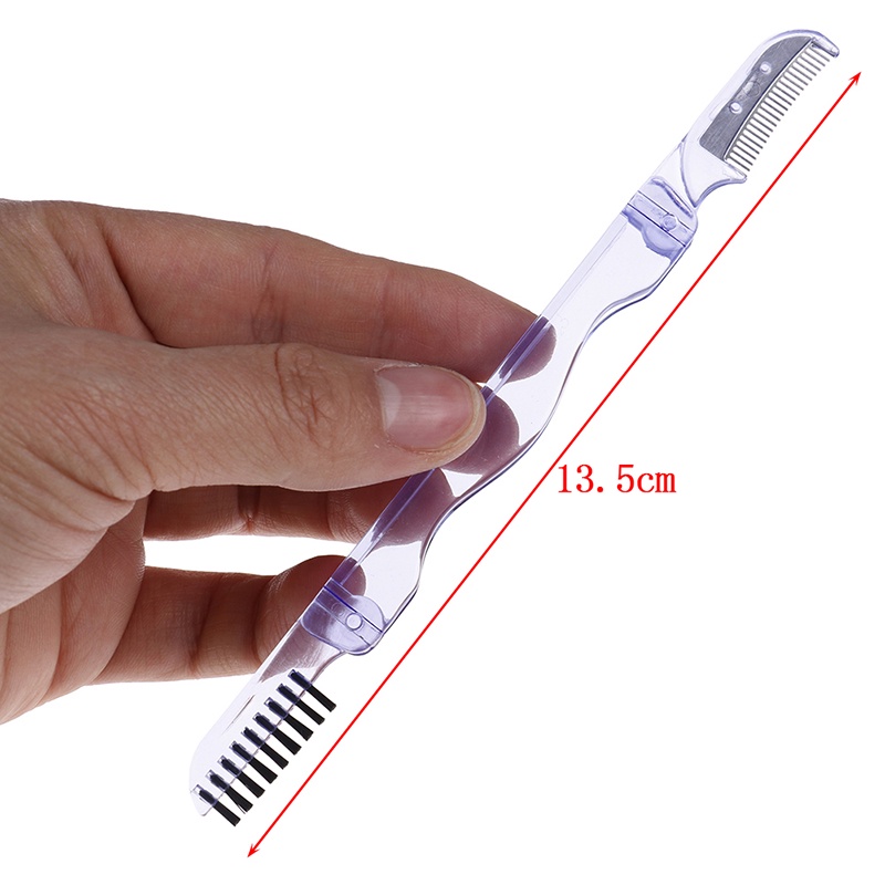 # Kaos T-Shirt Wanita Lengan Pendek Motif Print #Sisir Alis / Bulu Mata Lipat Bahan stainless steel