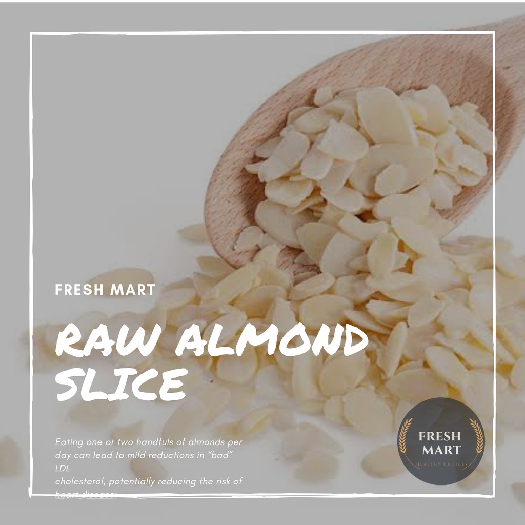 

Almond Slice Mentah Raw 250gr Kacang Almond murah