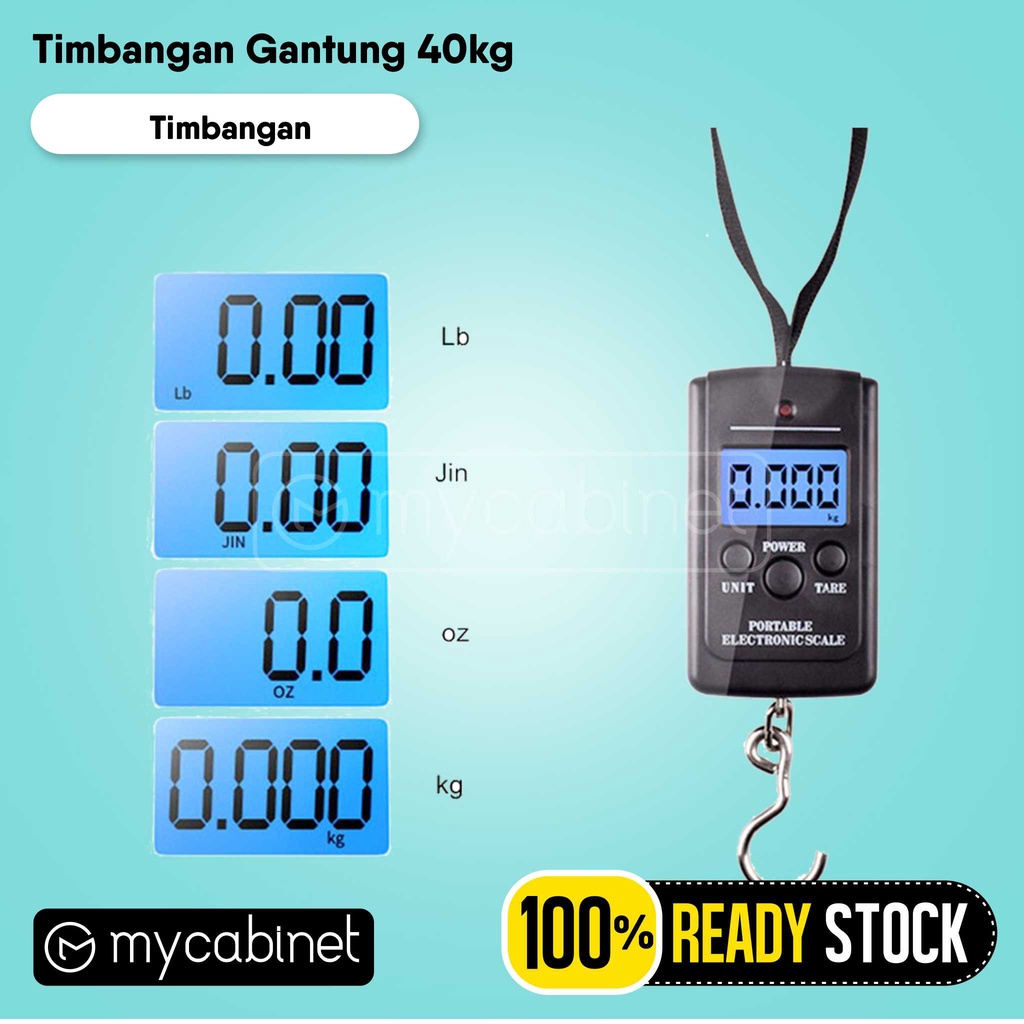Timbangan Gantung Taffware 40KG Timbangan Koper Timbangan Laundry