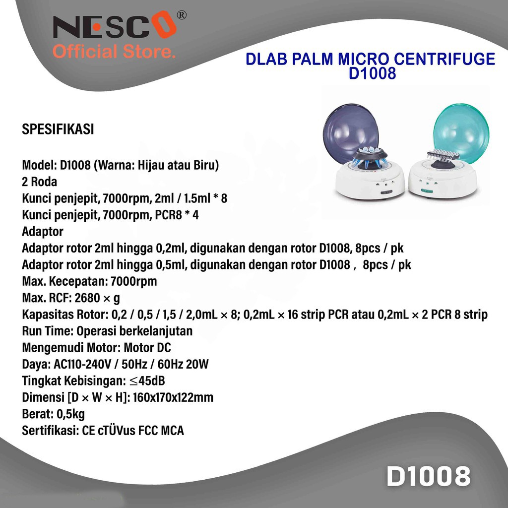 DLAB PALM MICRO CENTRIFUGE, D1008