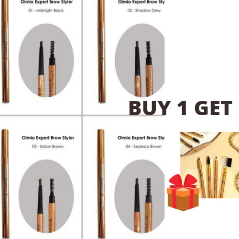 oimio- pensil alis 2in1 Xpert brow stryler /BUY 1 GET...??