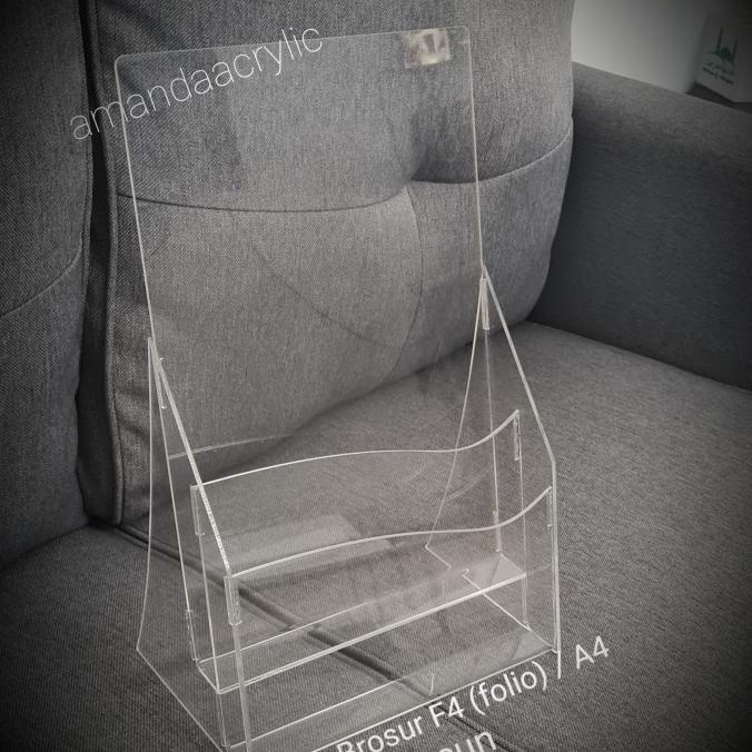 

Office & Stationery | Document Organizer | Acrylic Tempat Brosure 3Mm Uk.F4(Folio) / A4 (2Susun) | Best Seller