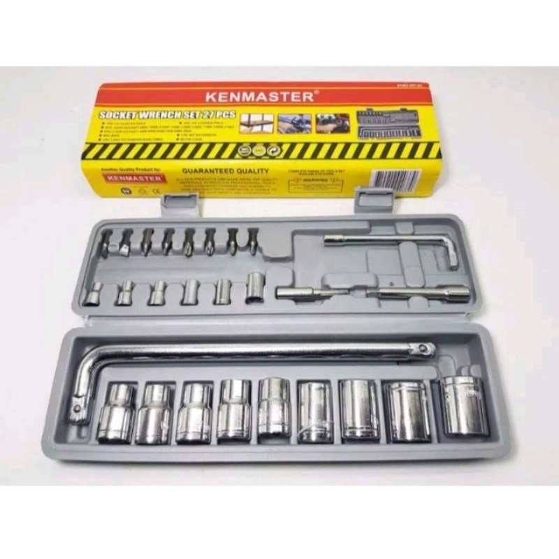 KENMASTER KUNCI SOCKET 27 PCS/SOCKET WRENCH SET 27PCS