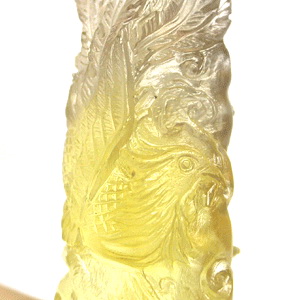South Sea KuanYin on Phoenix Carved in Natural Citrine 39.20Ct CV092