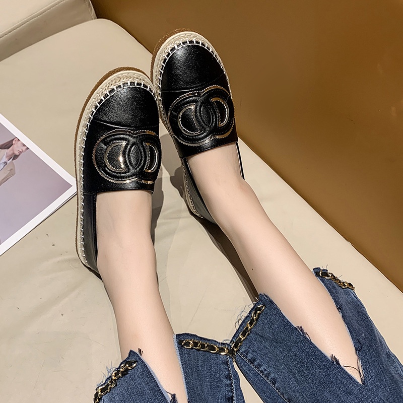 DDS10993 Sepatu flatshoes kerja wanita import sepatu slip on murah sepatu Chespa Espadrilles Slip On kekinian Cod Jakarta