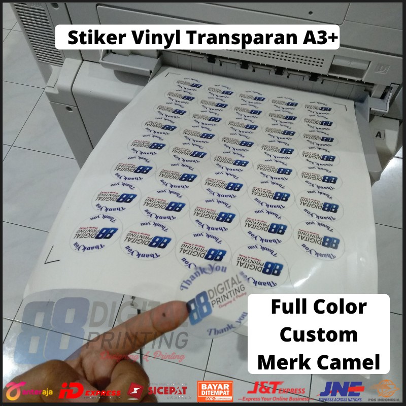 Jual ️printcut Cetak Sticker Vinyl Transparan A3 Waterproof