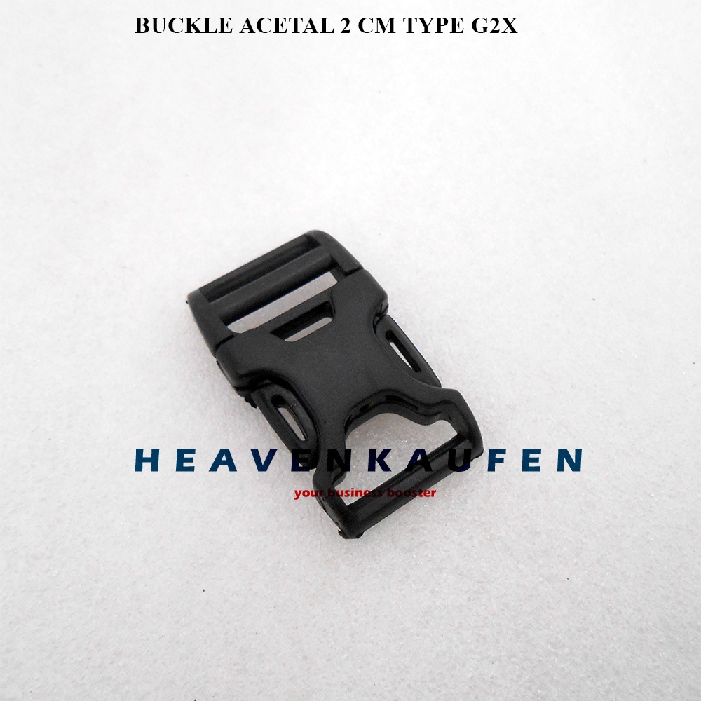 Buckle Kunci Sodok 2 cm Hitam Acetal Type G2X Ecer Grosir