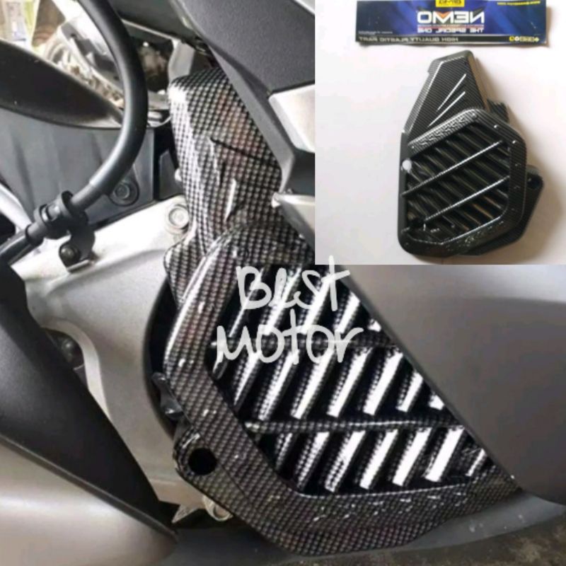 Cover Tutup Radiator Carbon Nemo Honda PCX 150 New Lokal PNP