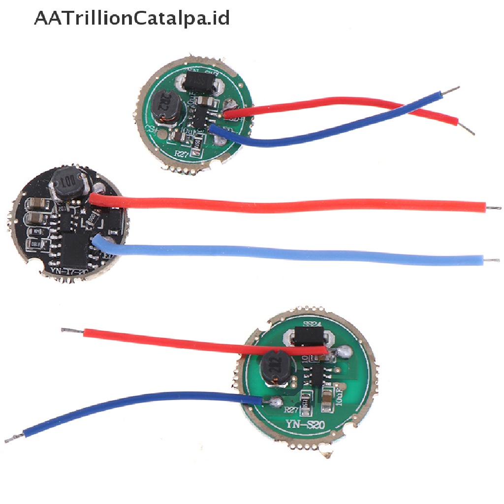 1 Pc Driver Lampu Senter LED 3W 17mm / 20mm DC3.7V 1 Mode 5