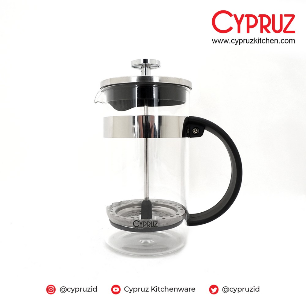 Cypruz Penyaring / Coffee Plunger Hitam 350 ml TO-0300