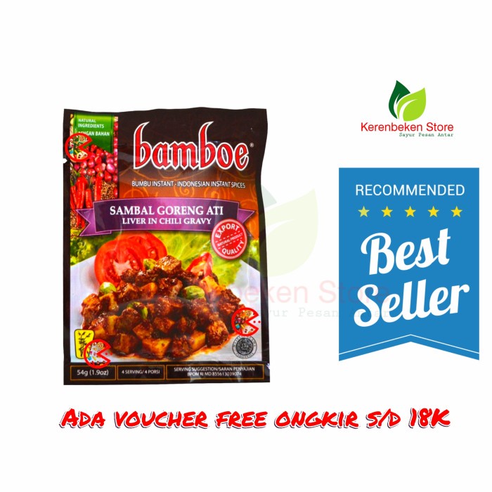 

bamboe bumbu instan sambal goreng ati 54gr