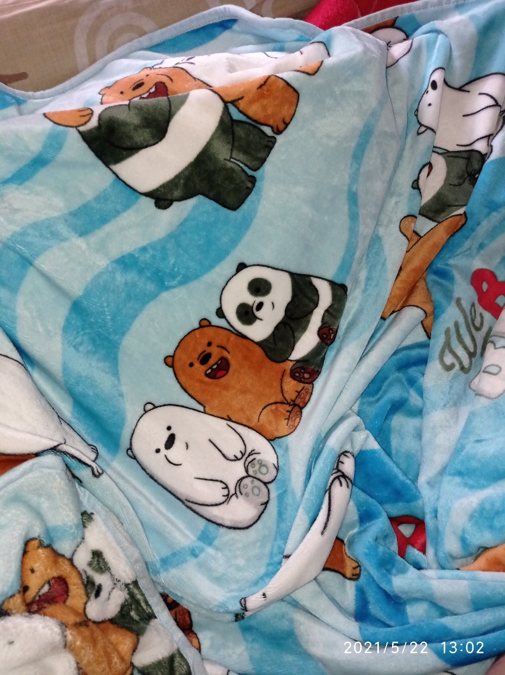 Selimut Lady Rose 160 160x200 We Bare Bears Bear