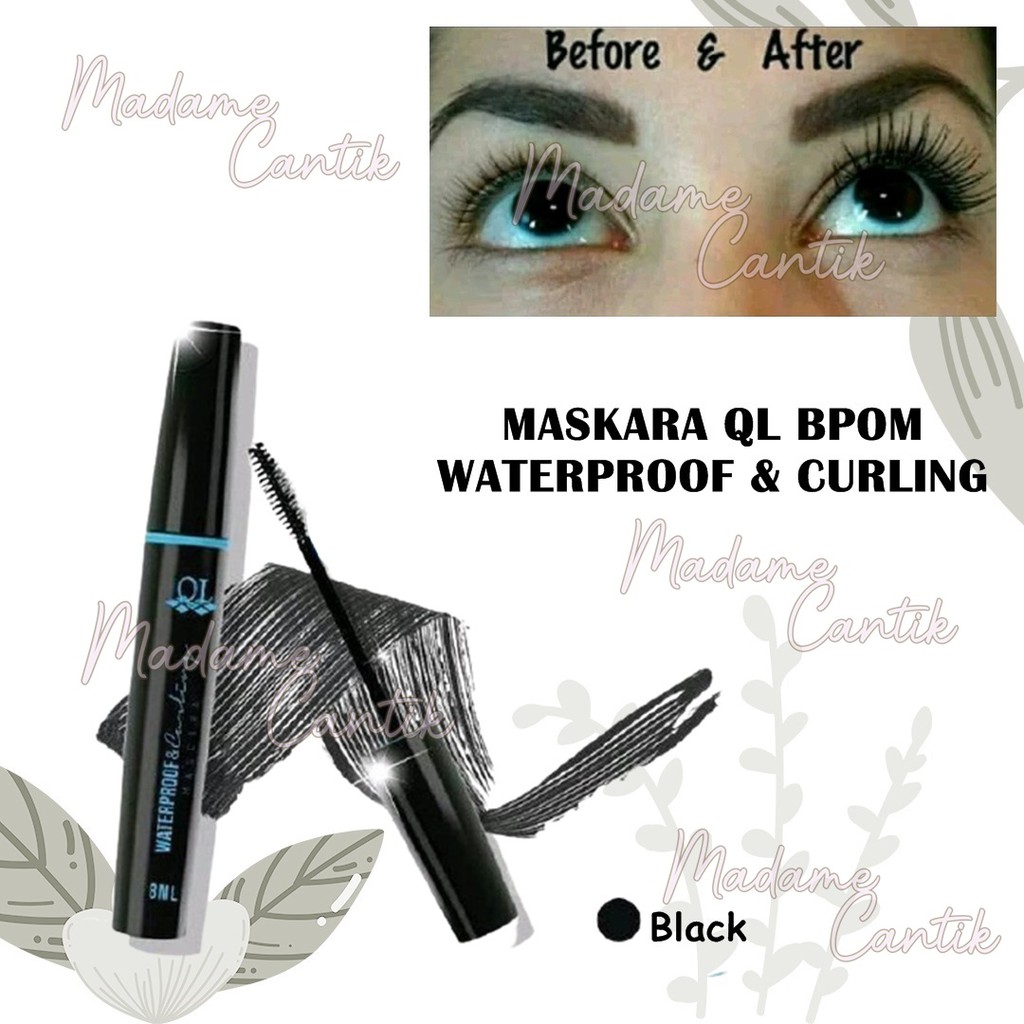 ✿ MADAME ✿ QL MAKE UP MASCARA EYELINER WATERPROOF &amp; CURLING BPOM