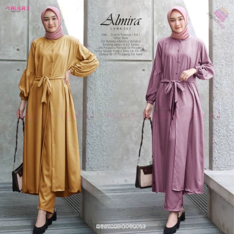 (DBY) ONE SET ALOERA DAILY TUNIK SET MOSCREPE