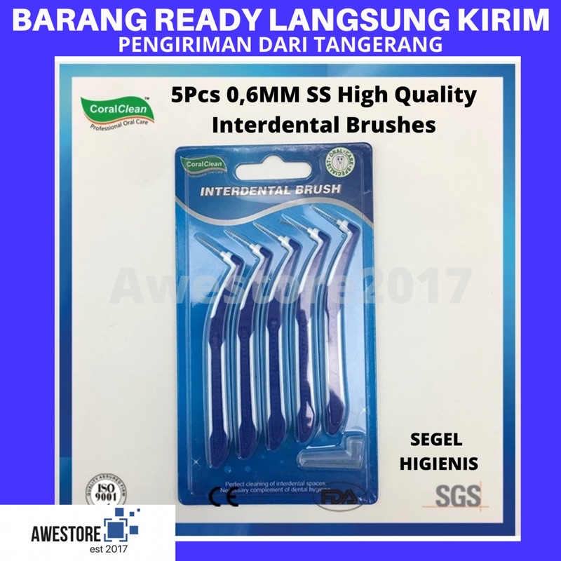 5 PCS Interdental Brush Sikat Gigi Behel Kawat Ortho Dental Floss Pick Y Shaped Bentuk