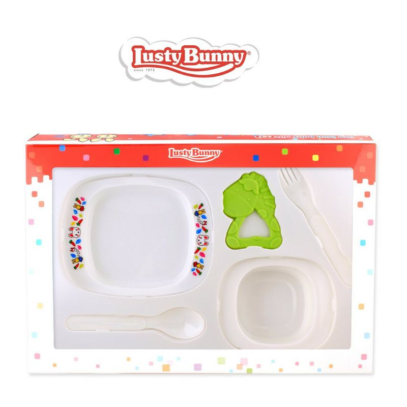feeding set Lustybunny LB1202 baby gift set. bunny kado bayi murah bagus