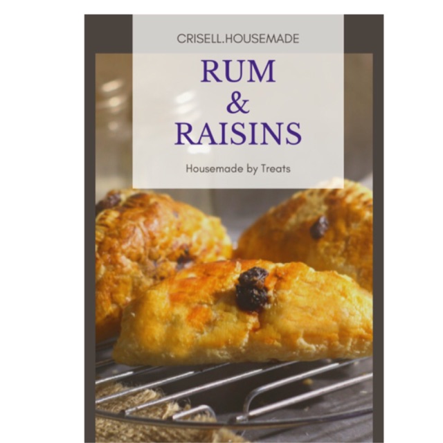 

Rum raisins puff pastry