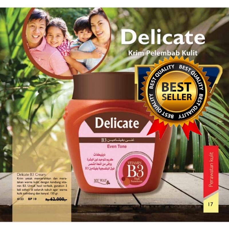 Delicate B3 Cream Even Tone - Cream Pencerah Kulit - Menghilangkan Flek Hitam Streach Mark
