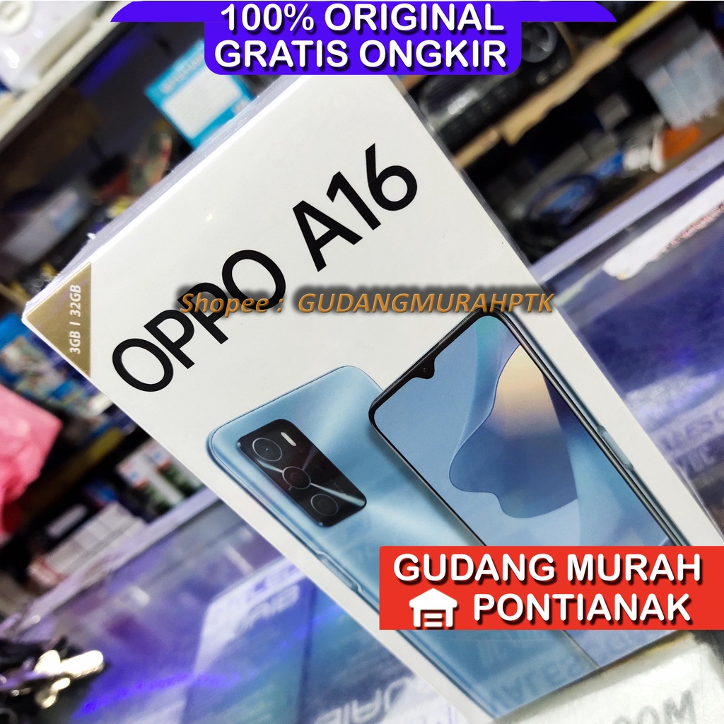 OPPO A16 3 GB / 32 GB GARANSI RESMI HP handphone 3/32