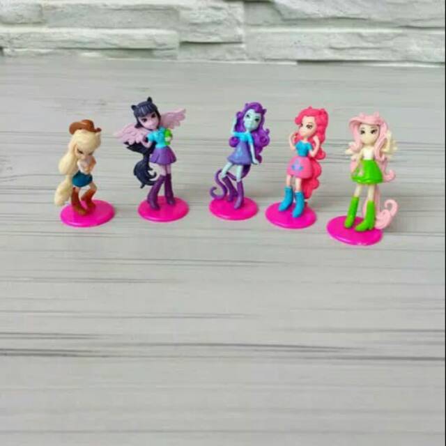 MAINAN KUE LITTLE PONY HASBRO SET 5 / CAKE TOPPER PONY / PONYHASBRO5