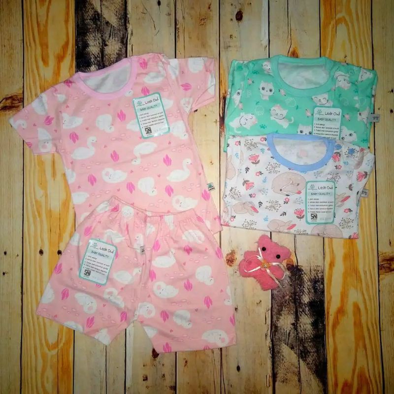 MANADO _ SETELAN PENDEK PANJANG BAJU BAYI LITTLE OWL