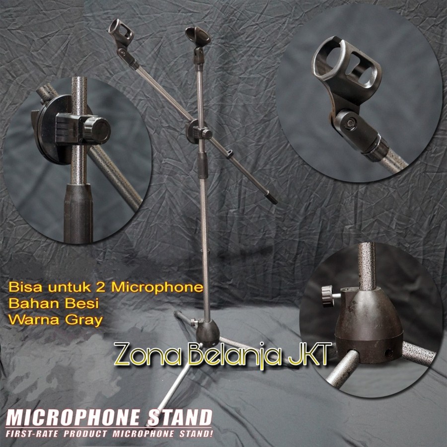 STAND MIC BERDIRI LANTAI KAKI TIGA ADA WARNA STAND MICROPHONE BERDIRI LANTAI STANDING MICROPHONE