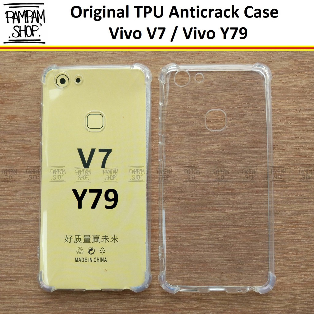 Case TPU Anti Crack Vivo V7 Y79 Ultrathin Anti Pecah Benturan Anticrack Ultra Thin Fuze Transparan