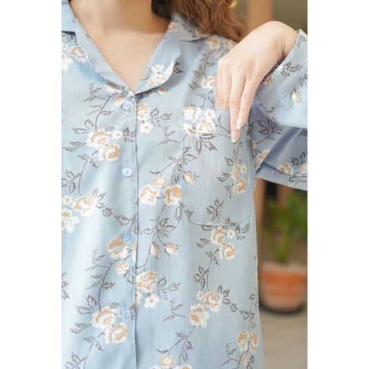 EMILY CP SWAP PAJAMAS BAJU TIDUR PIYAMA BAJU TIDUR RAYON PIYAMA RAYON PIYAMA POLOS-3