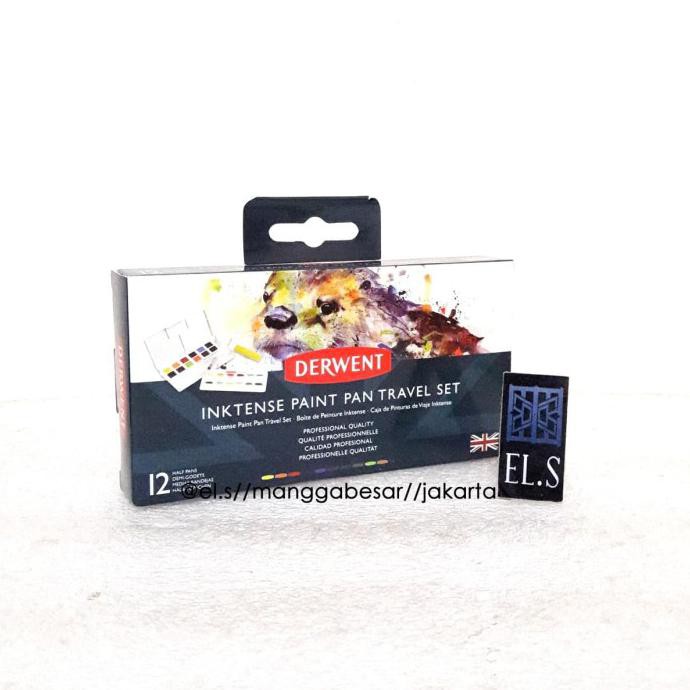 

Derwent Inktense Paint Pan Travel Set 12 Colour ( Cat Air )