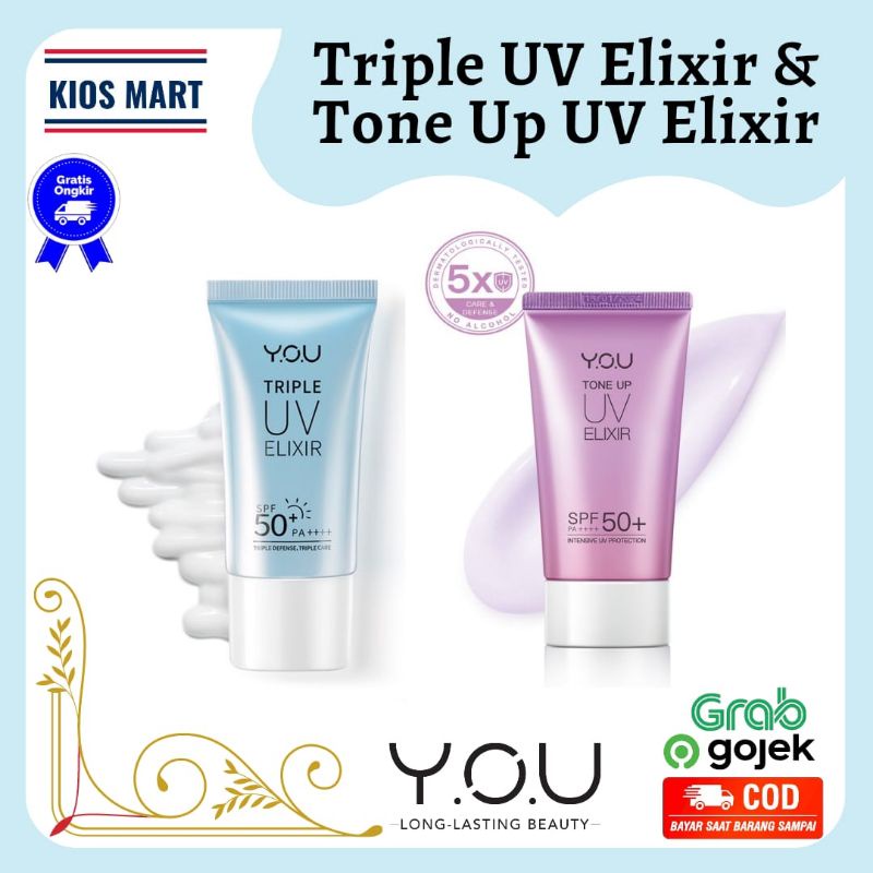 You Sunscreen Tone Up UV Elixir &amp; Triple UV Elixir SPF 50+ PA++++