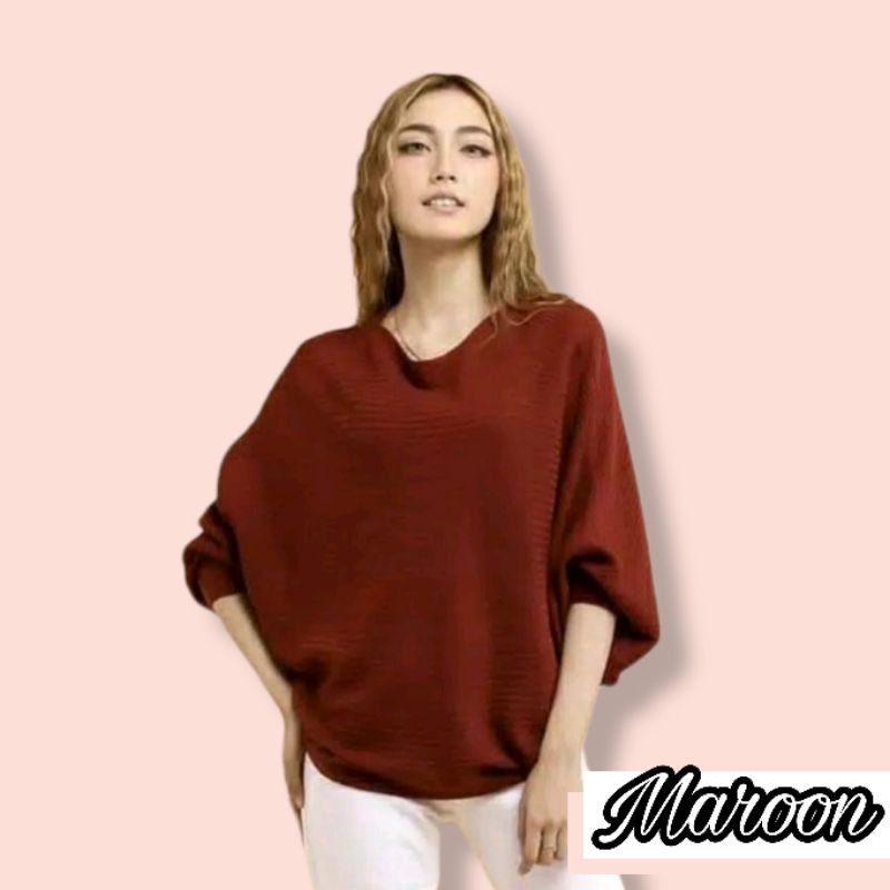 BATWING LASPERAL KNIT BLOUSE RAJUT POLOS OVERSIZE WANITA BAJU KALONG RAJUT WANITA BAJU RAJUT WANITA OUTER RAJUT WANITA ATASAN RAJUT WANITA TERLARIS TERLAKU TERMURAH TERBAIK COD KEKINIAN TRENDING VIRAL ISCO PUSAT GROSIR PRODUK RAJUT KNIT ONLINE TERBESAR-7