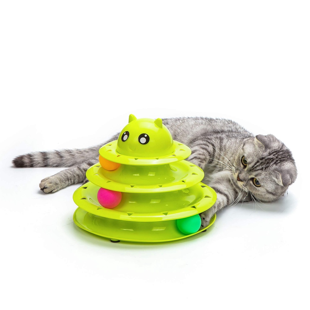 Mainan Kucing Tower Bola 3 Tingkat Kitty - Kitten Cat Tower Ball Interactive Toys