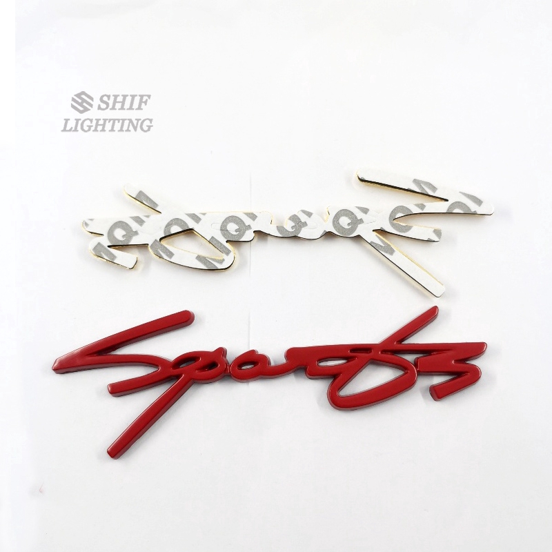 1pc Stiker Emblem Logo Sport Bahan Metal Untuk Dekorasi Bagasi Belakang Mobil