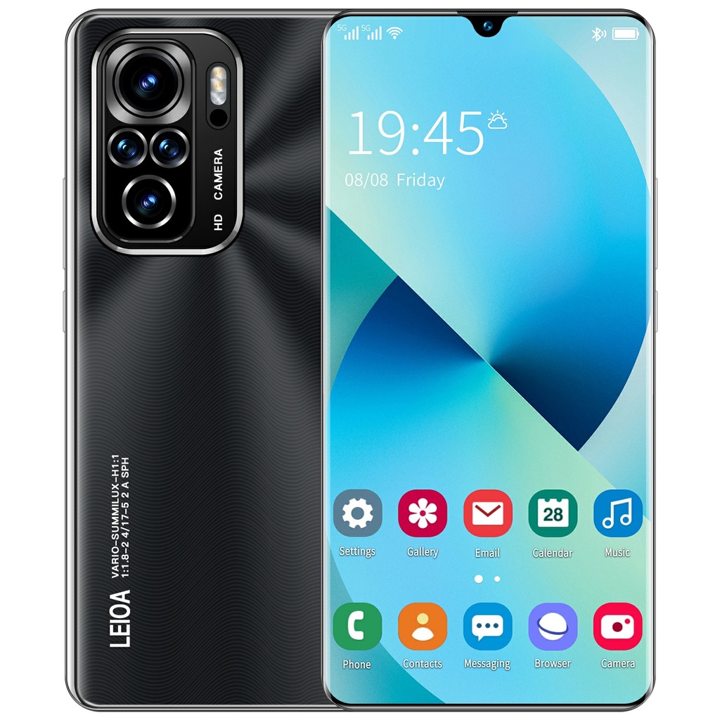 【 Produk Baru hp 】 Ponsel  Pintar Baru Note10 Pro Android 10.0 Layar HD 7,2 inci 4G/5G HP Original wajah unlock Handphone Android Free Aksesoris-Black