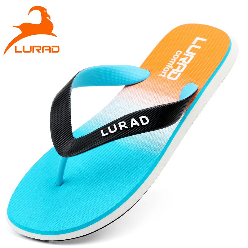 LURAD Fashion pelangi pria sandal jepit sandal, Sepatu pantai pria Non - Slip tren sandal jepit
