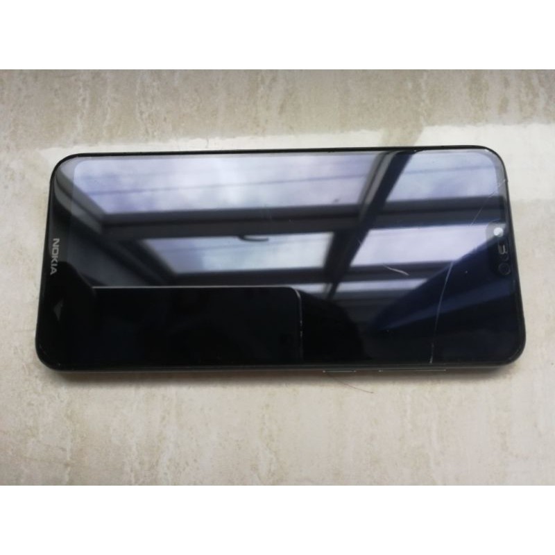 LCD Nokia X6 - Nokia 6.1 Plus original copotan - Hitam/Black