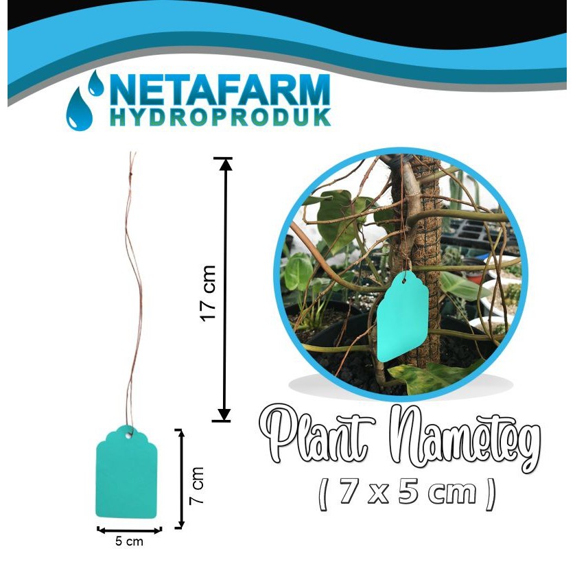 

Plant Nametag / Label Tanaman Bertali 7 x 5 cm - set 10 pcs