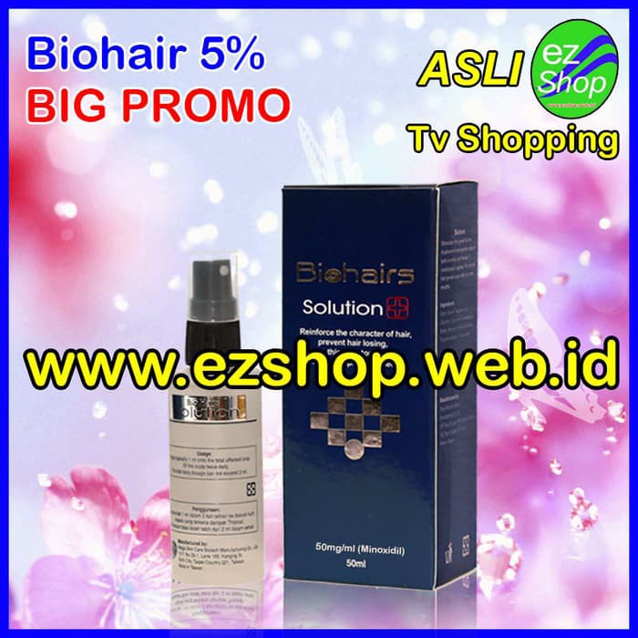 Promo Bio Hair Solution 5% Gratis Sarung Tangan Asli Ez Shop (Tonic, Serum) /Perawatan Tubuh -