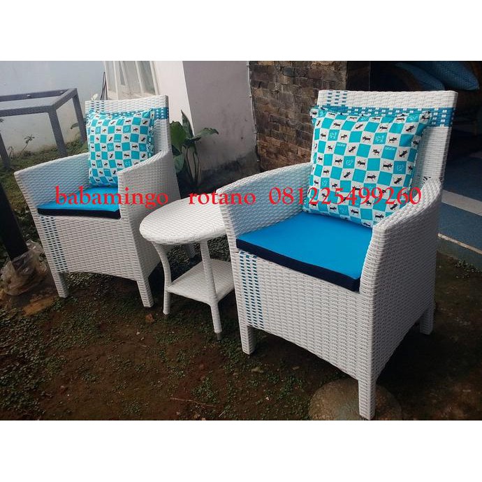 Set teras rotan  sintetis  Babamingo Shopee  Indonesia