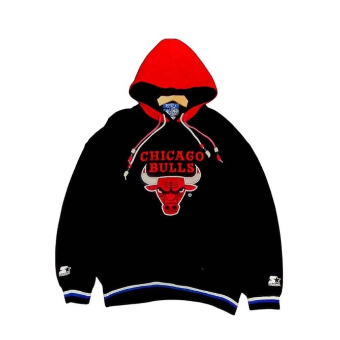 hoodie starter nba chicago bulls second vintage original