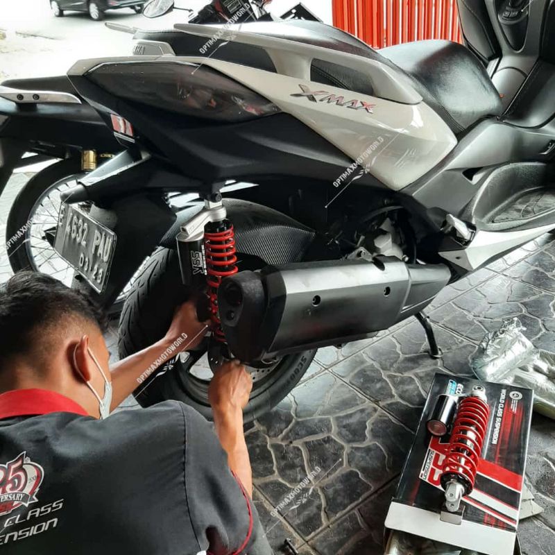 SHOCK BREKER YSS XMAX NEW G - SERIES BLACK / RED / BLACK ORIGINAL YSS