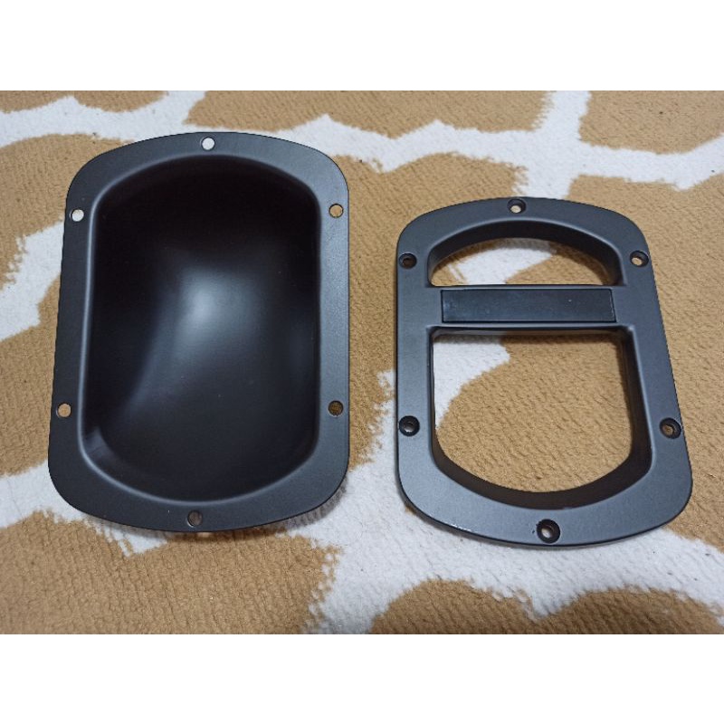Handle tanam box speaker besi - Model oval double plat