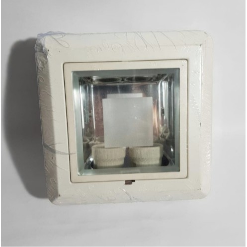 Lampu Plafon Kotak 20 x 20cm isi 2 lampu warna Putih