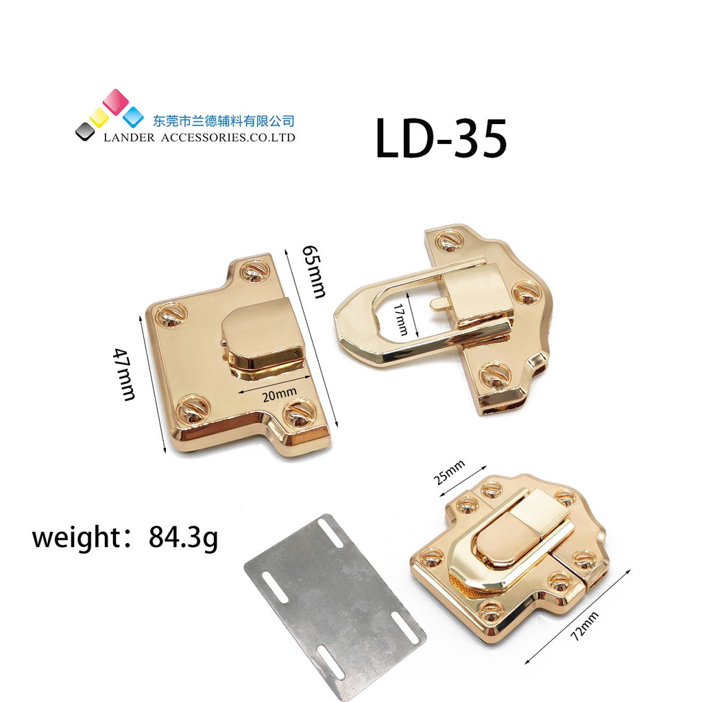 Bag Lock Kunci Tas Wanita Turn Lock Aksesoris Tas Untuk Wanita/LD-35