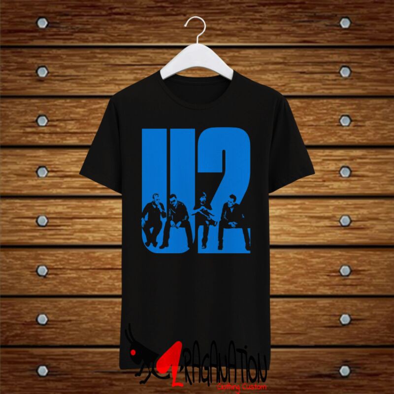 KAOS DISTRO MUSIK BAND ROCK U2 SABLON DTG A3