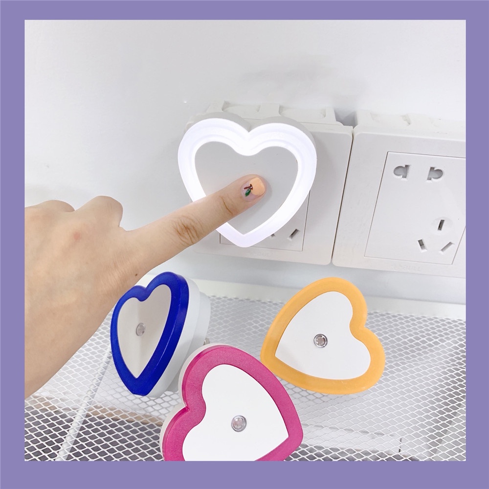 Love LED Intelligent Control Induction Heart-shaped Night Light