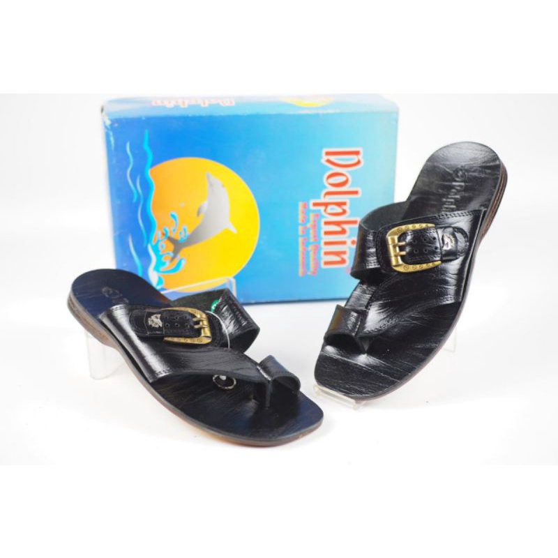 SANDAL PRIA KULIT ASLI DOLPHIN D15 IMPOR TERBARU BISA COD