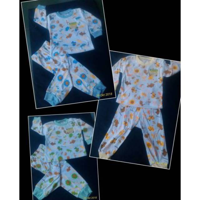 BAJU SETELAN BAYI ANAK PANJANG MOTIF KUCING