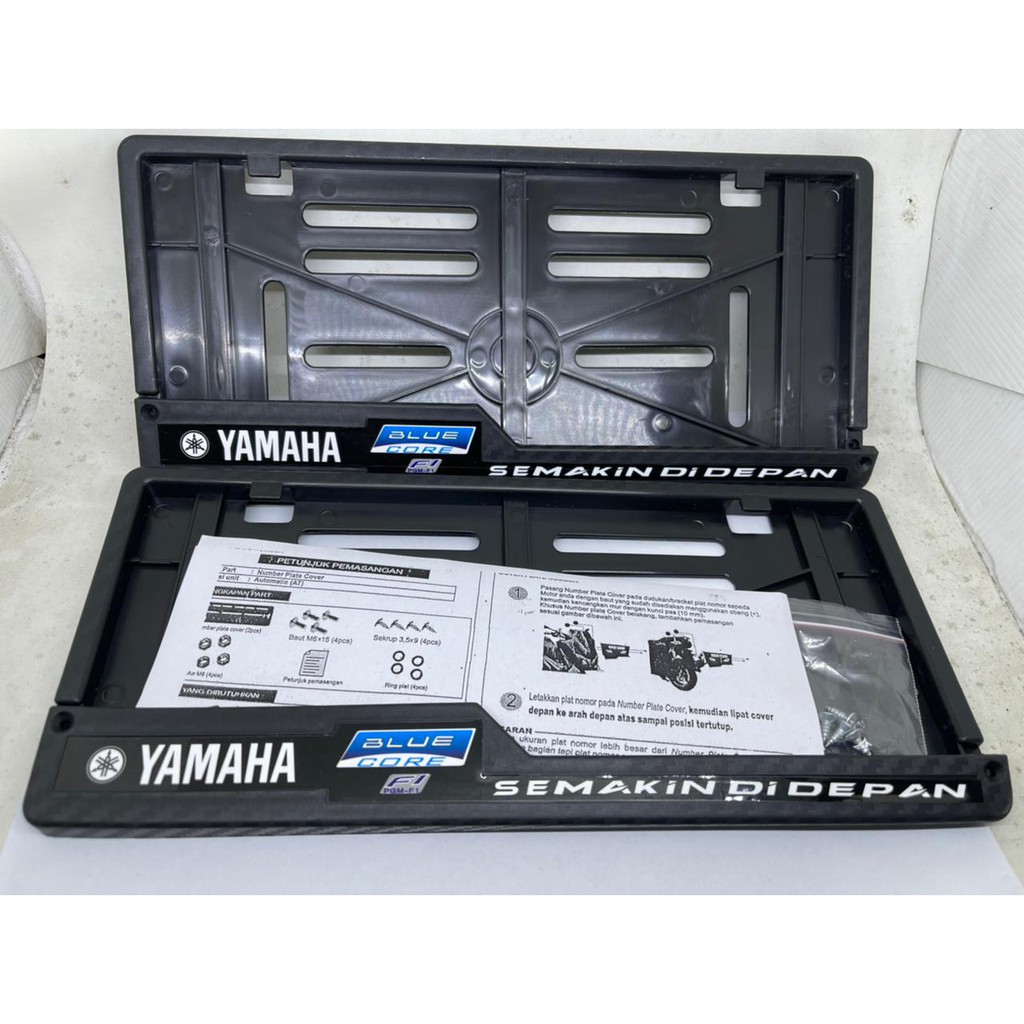 DUDUKAN PLAT NOMOR YAMAHA BLUE CORE FI 2 PCS / 1 PASANG